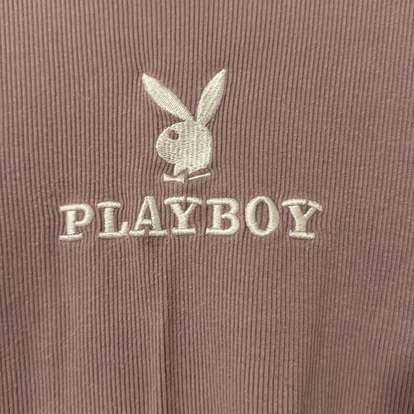 NWOT Playboy Embroidered Crop Top - Picture 2 of 4